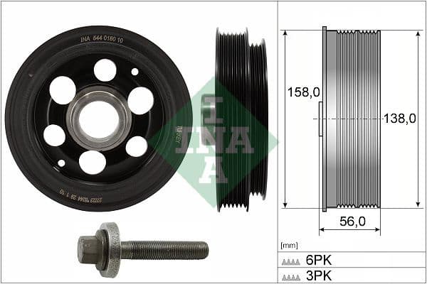 Belt Pulley, crankshaft 544 0180 20