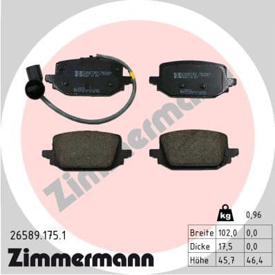Brake Pad Set, disc brake 26589.175.1