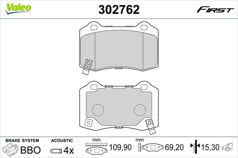 Brake Pad Set, disc brake ESSENTIAL 302762
