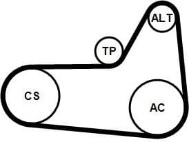 V-ribbed Belt Set 6PK1180K4 - image 2