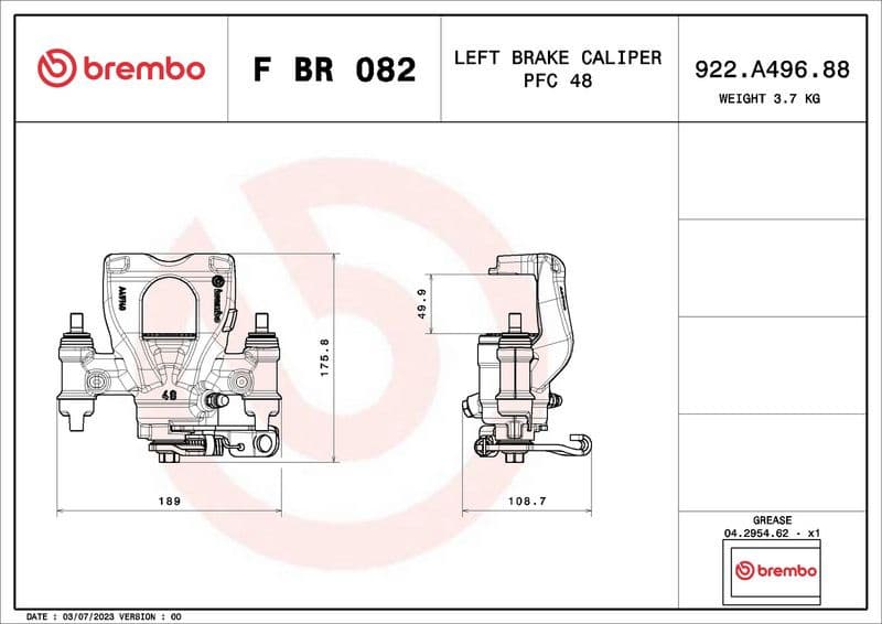 Brake Caliper PRIME LINE FBR082 - image 2