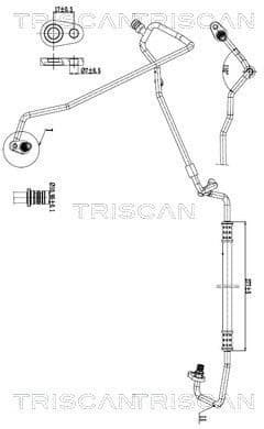 High/Low-pressure Line, air conditioning 9010 28046