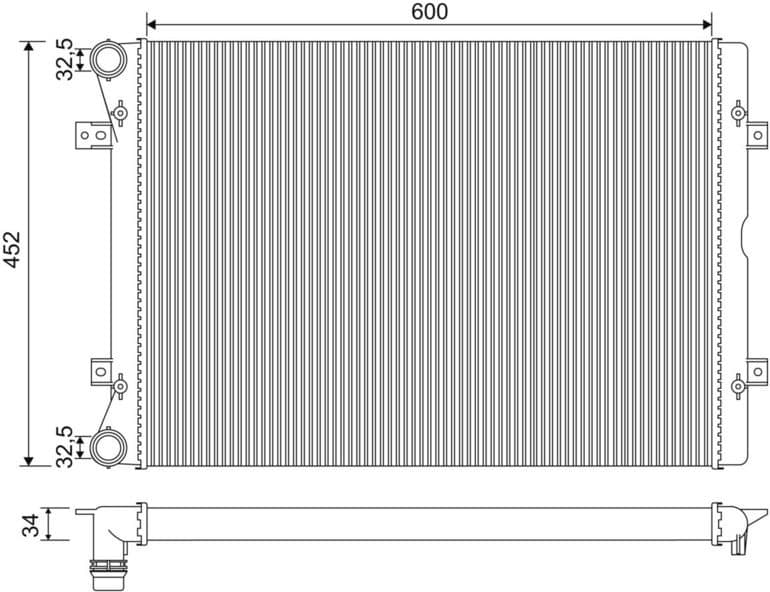 Radiator, engine cooling 701971