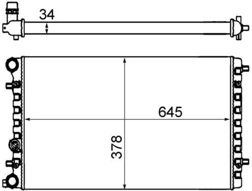 Radiator, engine cooling BEHR CR477001S - image 2