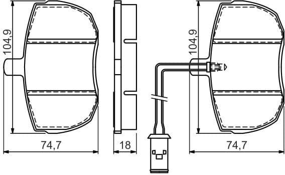 Brake Pad Set, disc brake 0986494535 - image 3
