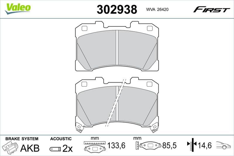 Brake Pad Set, disc brake ESSENTIAL 302938