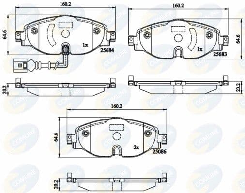 Brake pads front CBP12158