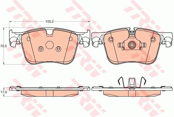 Brake pads front, Top Quality GDB2035 - image 2