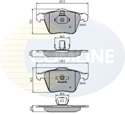 Brake pads front CBP01280