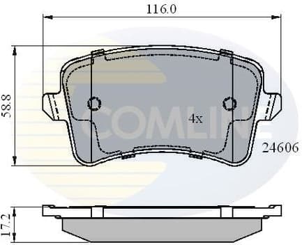 Brake pads rear CBP01709