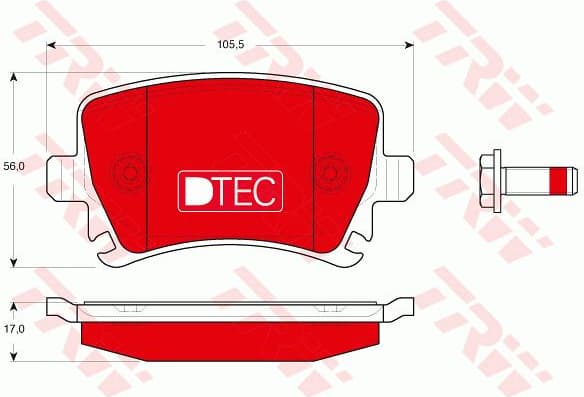 Brake Pad Set, disc brake DTEC COTEC GDB1622DTE