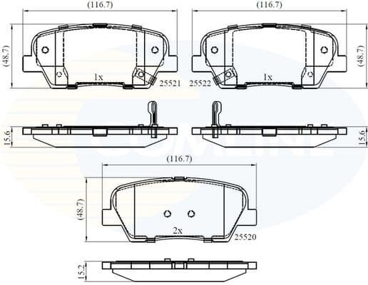 Brake pads rear CBP36009