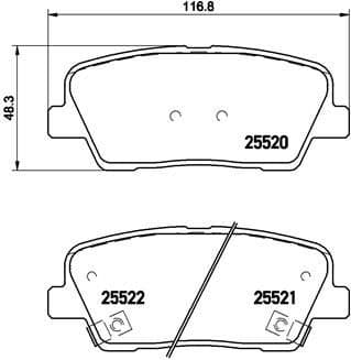 Brake pads rear, Top Quality P30063