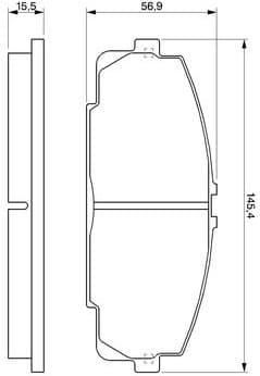 Brake Pad Set, disc brake 0986424319 - image 5