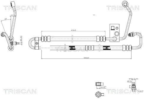 Hydraulic Hose, steering 8516 11004