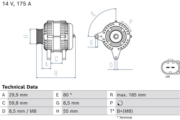 Alternator 0 986 081 800