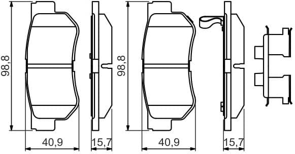 Brake Pad Set, disc brake 0986494635 - image 4
