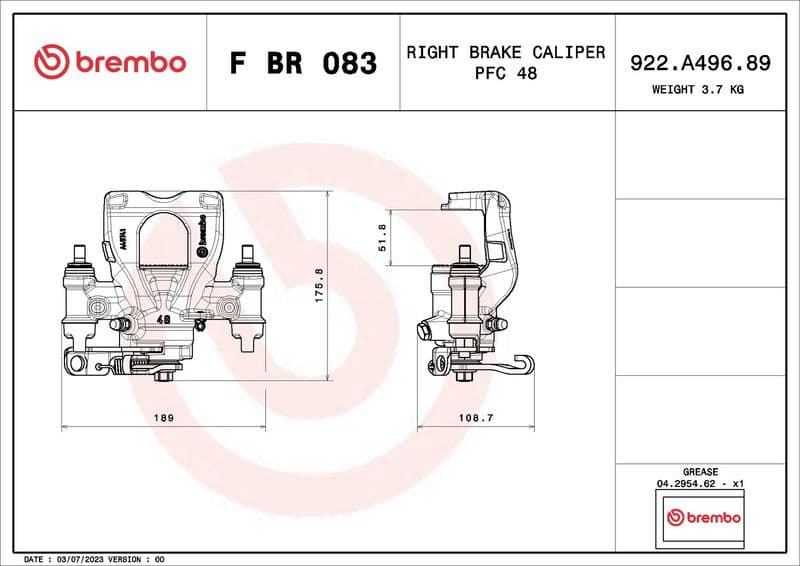 Brake Caliper PRIME LINE FBR083 - image 2
