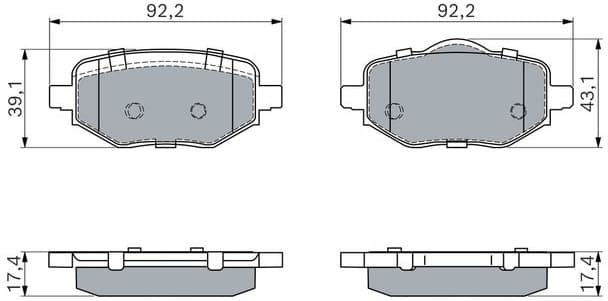 Brake Pad Set, disc brake 0 986 460 183