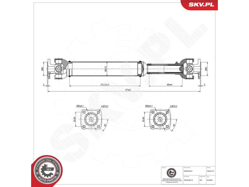 Drive Shaft 76SKV172 - image 2