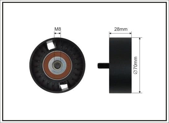 Tensioner Pulley, V-ribbed belt 199-97 SC