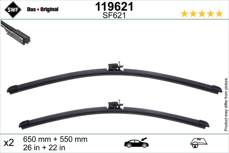 Wiper Blade DAS ORIGINAL SET 119621