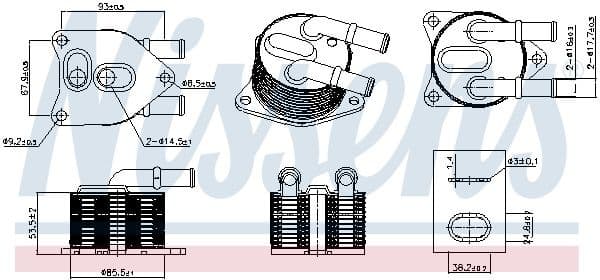 Oil Cooler, automatic transmission ** FIRST FIT ** 91508 - image 6