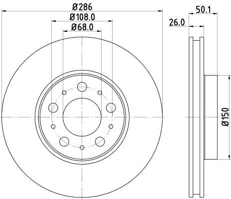 Brake Disc PRO 8DD 355 107-051 - image 4