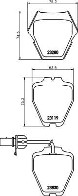 Brake Pad Set, disc brake 8DB 355 009-031