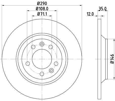 Brake Disc PRO 8DD 355 110-801 - image 4