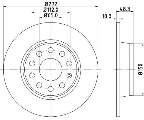 Brake Disc PRO 8DD 355 116-971 - image 3