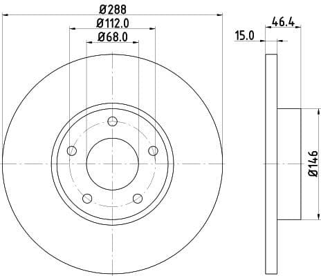 Brake Disc PRO 8DD 355 102-781 - image 2
