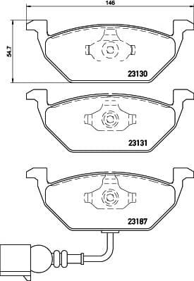 Brake Pad Set, disc brake 8DB 355 008-551