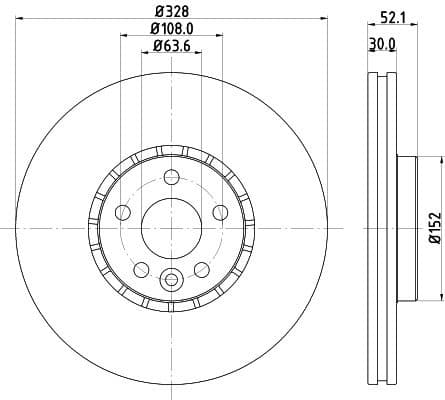Brake Disc PRO 8DD 355 116-181 - image 2