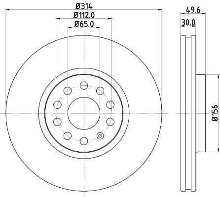 Brake Disc PRO 8DD 355 117-791 - image 4