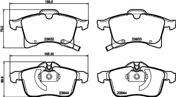Brake Pad Set, disc brake 8DB 355 009-221