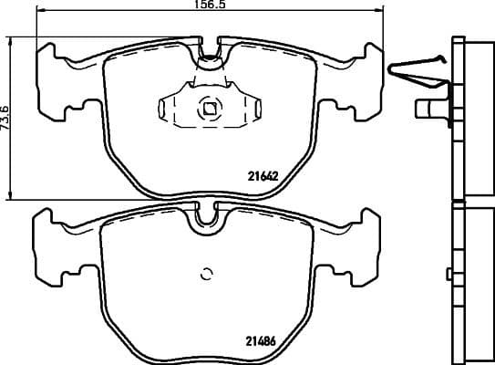 Brake Pad Set, disc brake 8DB 355 008-281