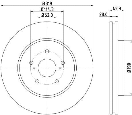 Brake Disc PRO 8DD 355 114-981 - image 4