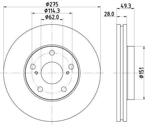 Brake Disc PRO 8DD 355 104-931 - image 4