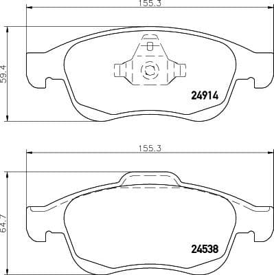 Brake Pad Set, disc brake 8DB 355 014-791