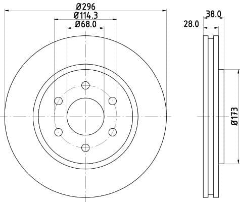 Brake Disc PRO High Carbon 8DD 355 129-561 - image 4