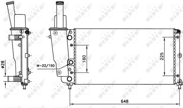 Radiator, engine cooling 58072
