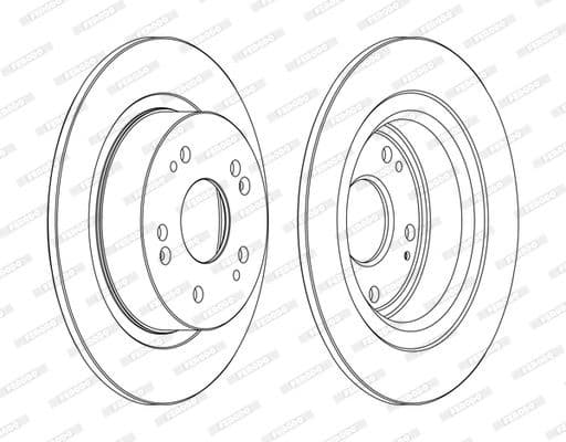 Brake discs kit rear, (2pcs), Top Quality DDF1776C - image 2