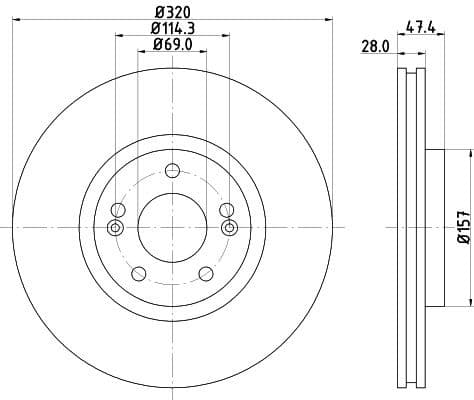 Brake Disc PRO 8DD 355 117-971 - image 4