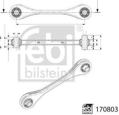 Control/Trailing Arm, wheel suspension 170803
