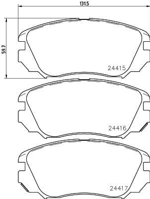 Brake Pad Set, disc brake 8DB 355 013-051 - image 2