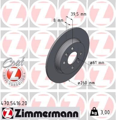 Brake Disc COAT Z 470.5416.20