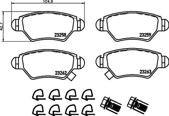 Brake Pad Set, disc brake 8DB 355 019-271 - image 4