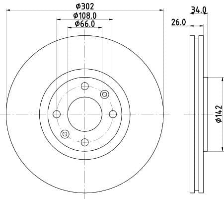 Brake Disc PRO 8DD 355 111-321 - image 4