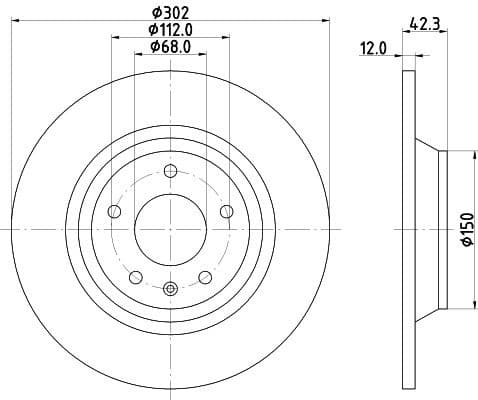 Brake Disc PRO High Carbon 8DD 355 129-341 - image 2